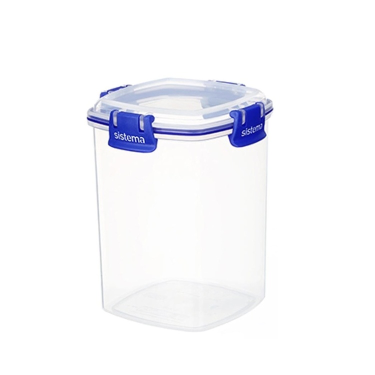 Canister, 0,9 L, KLIP IT PLUS CRACKER, Clear / Blue