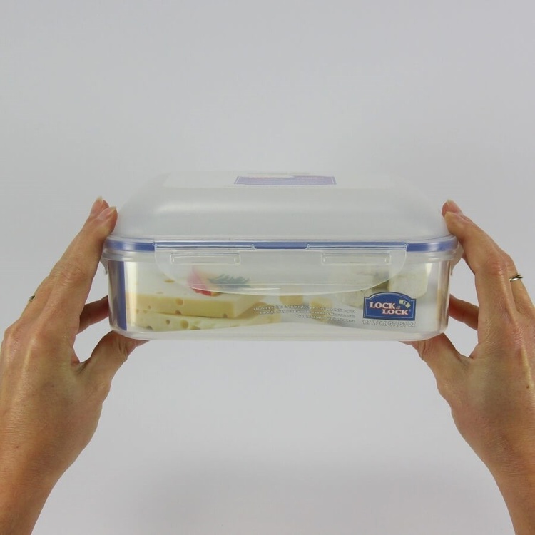 Food Box, 1,7 L, LOCK & LOCK CHEESE CONTAINER, 22 x 22 x H 9 cm, Clear / Blue