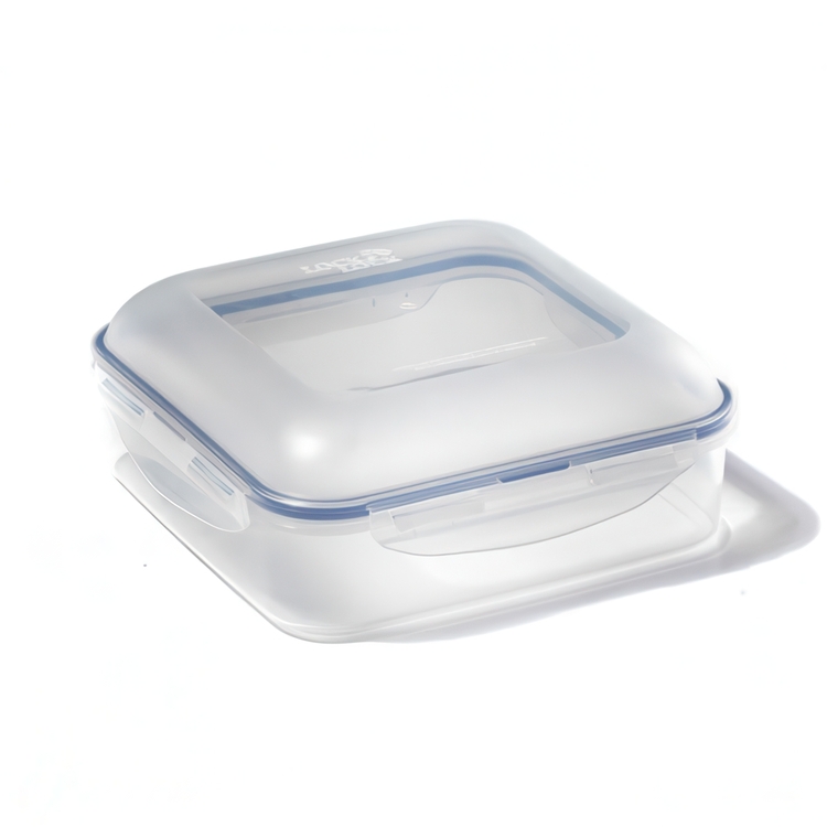 Food Box, 1,7 L, LOCK & LOCK CHEESE CONTAINER, 22 x 22 x H 9 cm, Clear / Blue