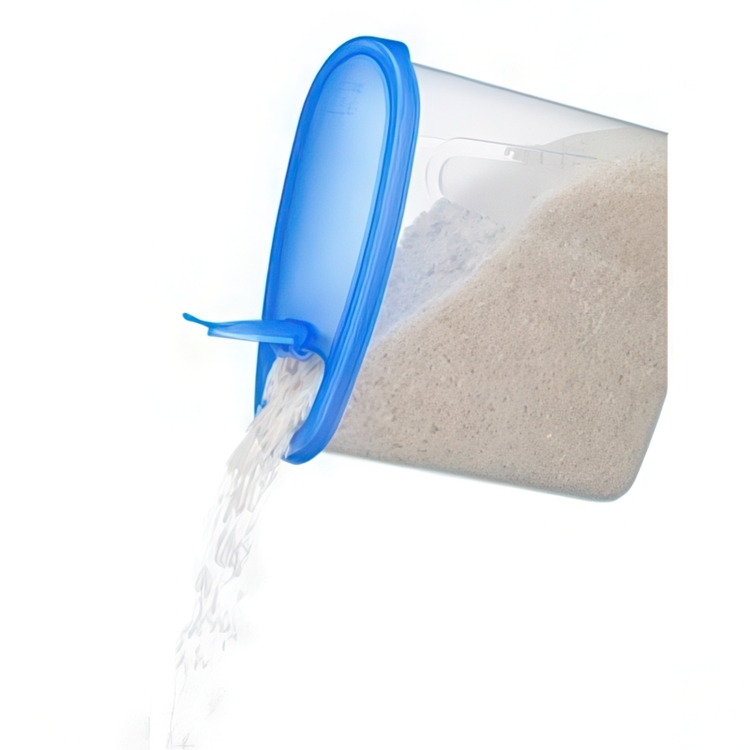 Food Box with Flip Lid, 1,8 L, CLUB CUISINE PITCHER MEDIUM, Transparent / Blue