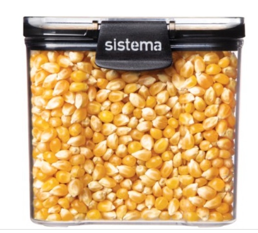 Canister, 700 ml, TRITAN ULTRA SQUARE, Clear / Black