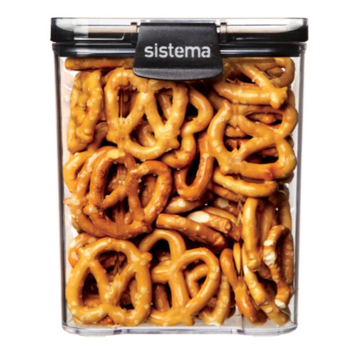Canister, 920 ml, TRITAN ULTRA SQUARE, Clear / Black