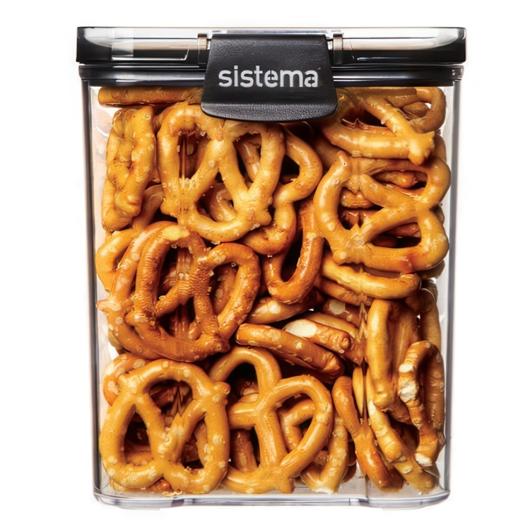 Canister, 920 ml, TRITAN ULTRA SQUARE, Clear / Black