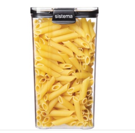 Canister, 1,3 L, TRITAN ULTRA SQUARE, Clear / Black
