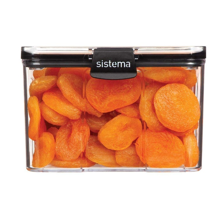 Canister, 1,4L, TRITAN ULTRA LARGE SQUARE, Clear / Black