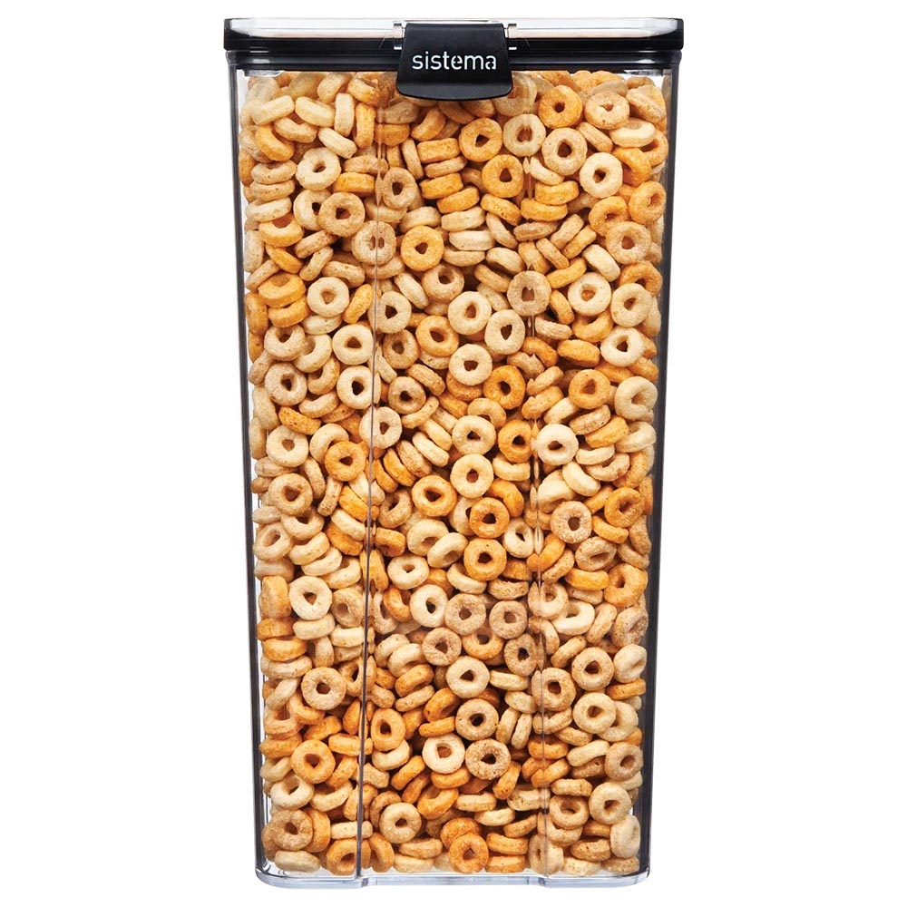 Canister, 4L, TRITAN ULTRA LARGE SQUARE, Clear / Black