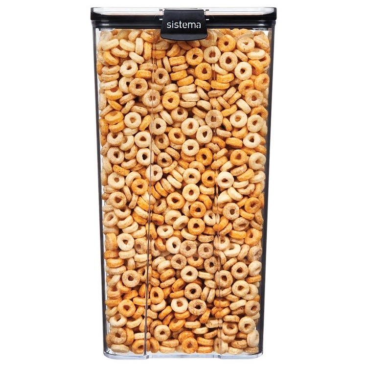 Canister, 4L, TRITAN ULTRA LARGE SQUARE, Clear / Black