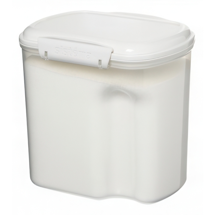 Jar, for flour, grain, etc., 2,4 L BAKE IT, Transparent / White