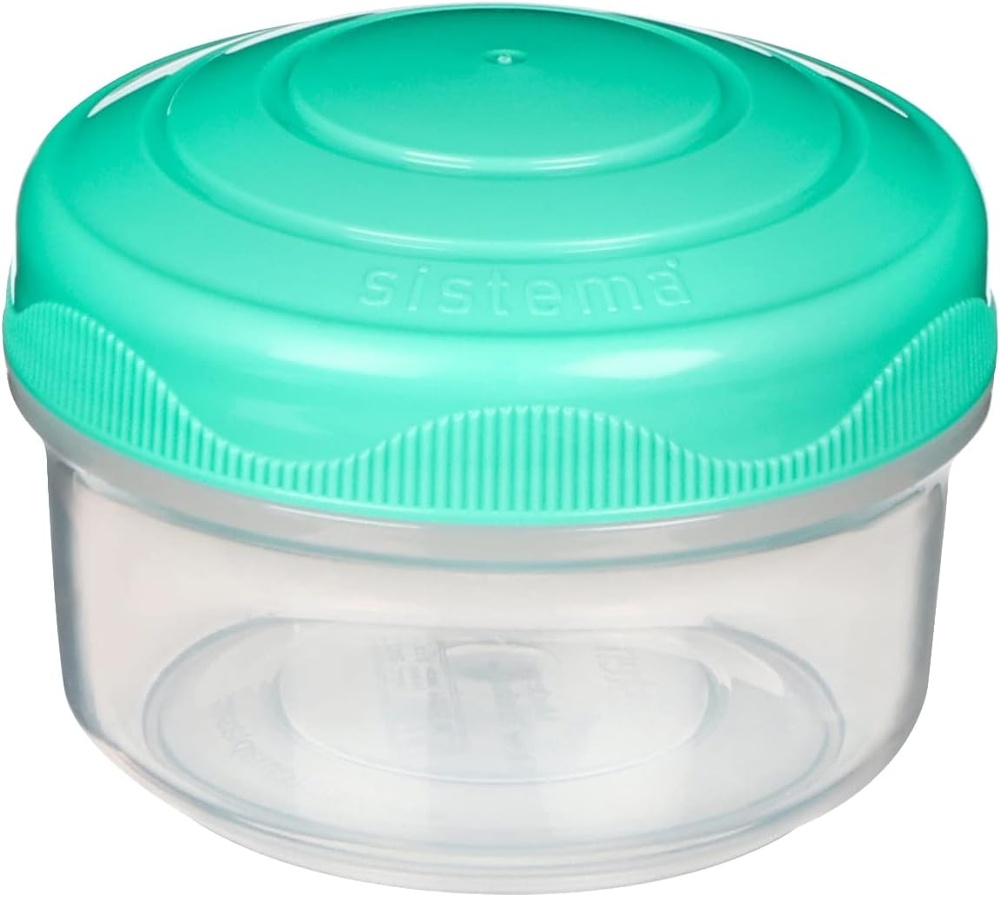 Containers for snack, 130 ml, Set of 3, SISTEMA MINI BITES, Mint / Blue