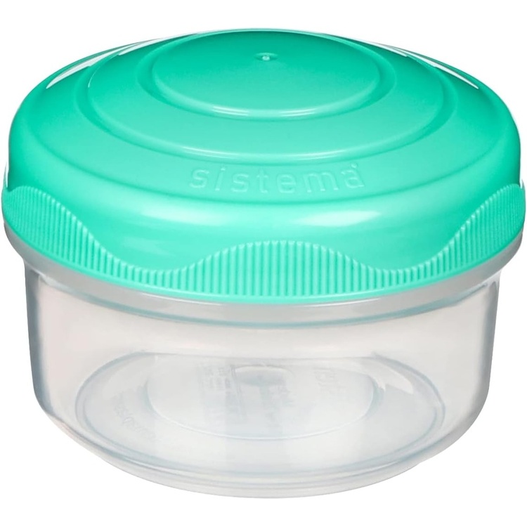 Containers for snack, 130 ml, Set of 3, SISTEMA MINI BITES, Mint / Blue