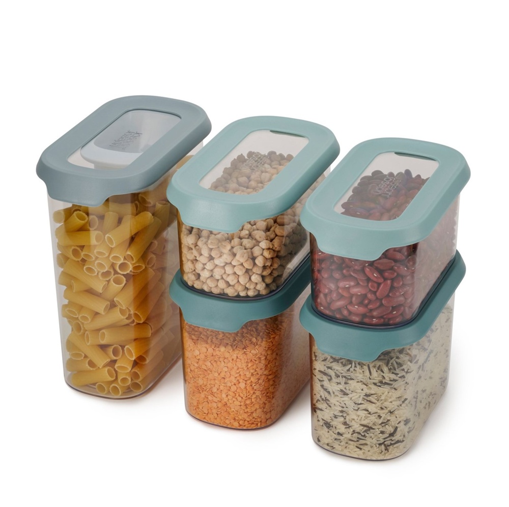 Container Set, 5-piece, CUPBOARD-STORE, Joseph Joseph, Clear / Blue