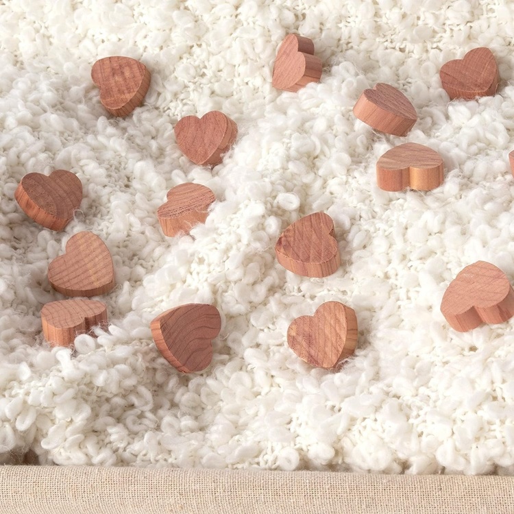Cedar Hearts, Set of 15, PETIT COEUR, Nature