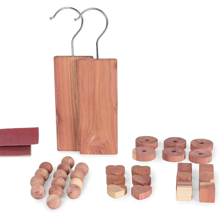 Cedar Wood Set, 34 pcs, ASSORTED CEDAR ACCESSORIES, Nature