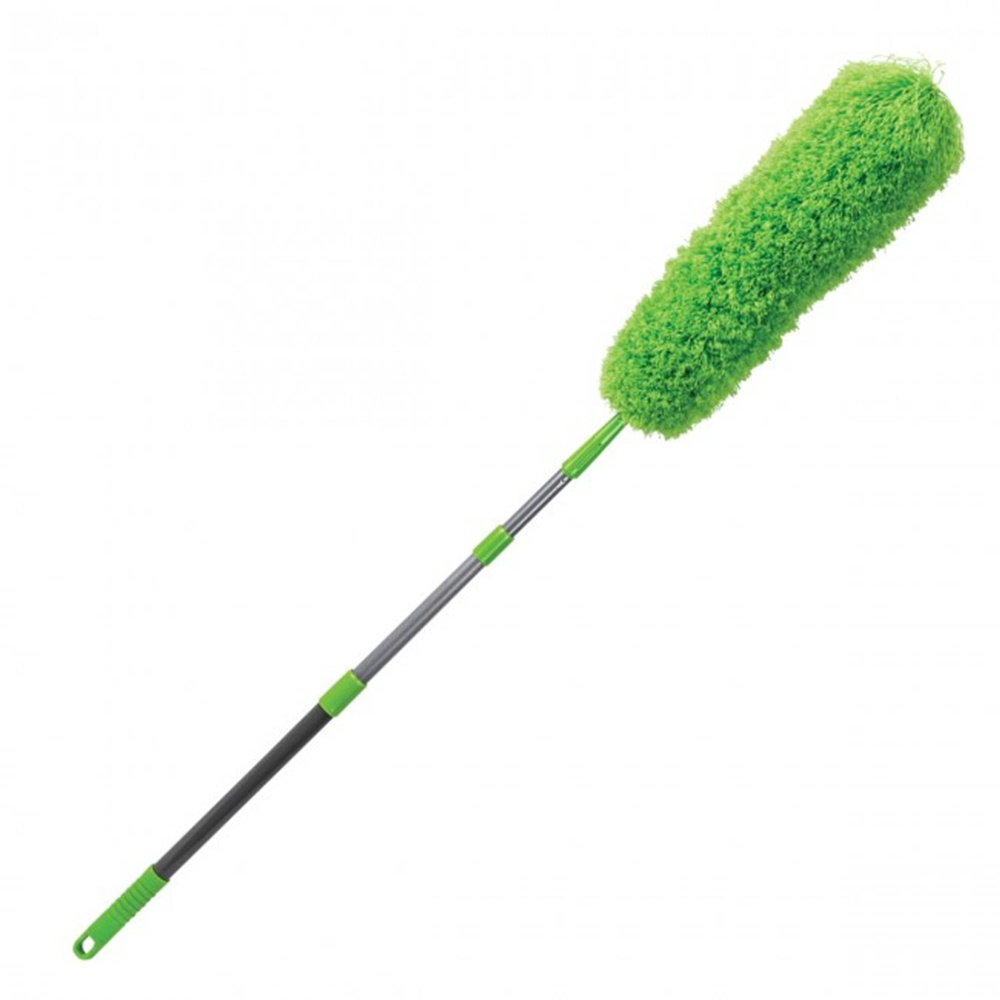 Micro-fiber duster, Extra Long, TELESCOPIC DUSTER, 116 ~ 181 cm, Green / Silver