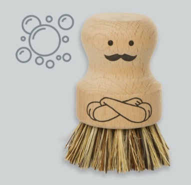 Dish Brush in wood, MR SCRUBBER, Nature
