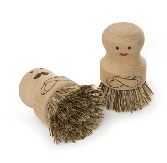 Dish Brush in wood, MR SCRUBBER, Nature