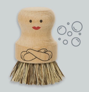 Dish Brush in wood, MRS SCRUBBER, Nature