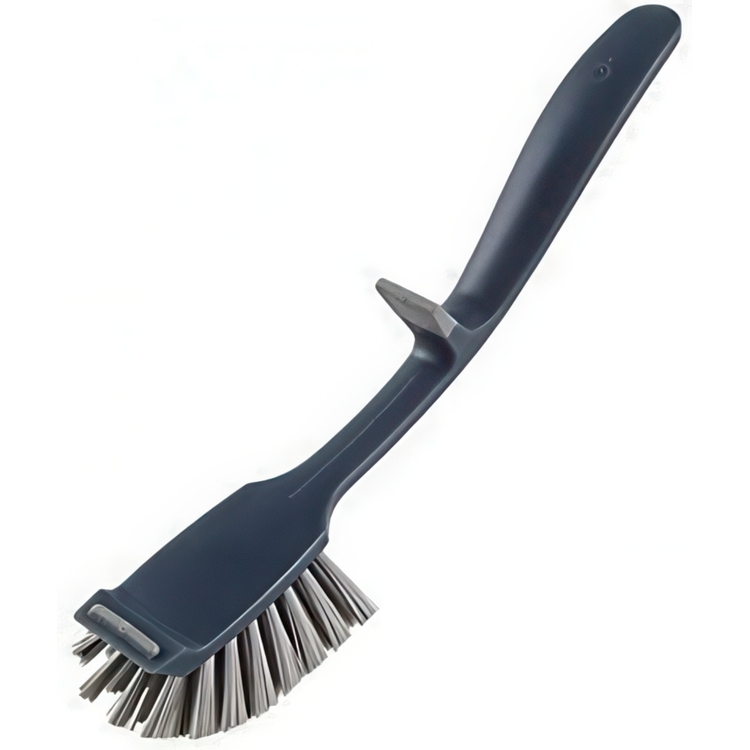 Dish Brush with sink rest and scraper, EDGE, Joseph Joseph, Grey