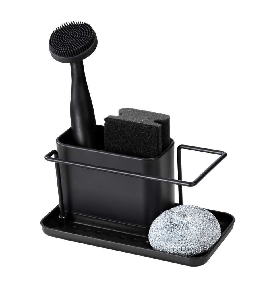 Sink tidy in metal, OUTDOOR KITCHEN, 21 x 12 x H 10,5 cm, Black