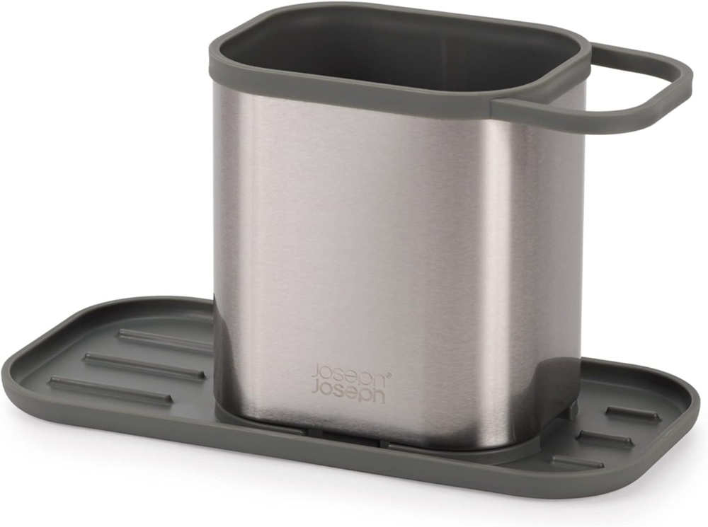 Sink tidy, DUO STAINLESS STEEL SINK CADDY, 23 x 11,3 x H 13 cm, Joseph Joseph, Silver / Grey