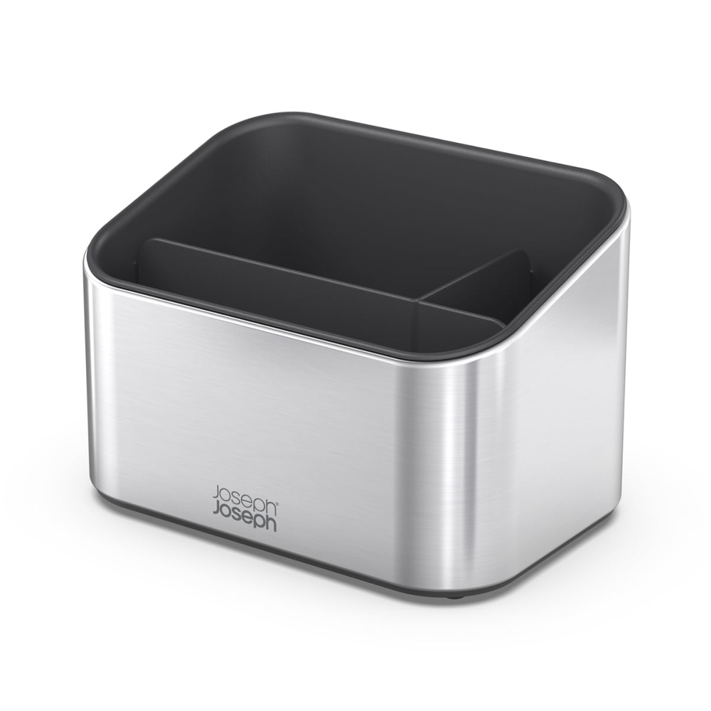 Sink tidy, SURFACE STAINLESS STEEL, 17,5 x 12 x H 12 cm, Joseph Joseph, Silver 