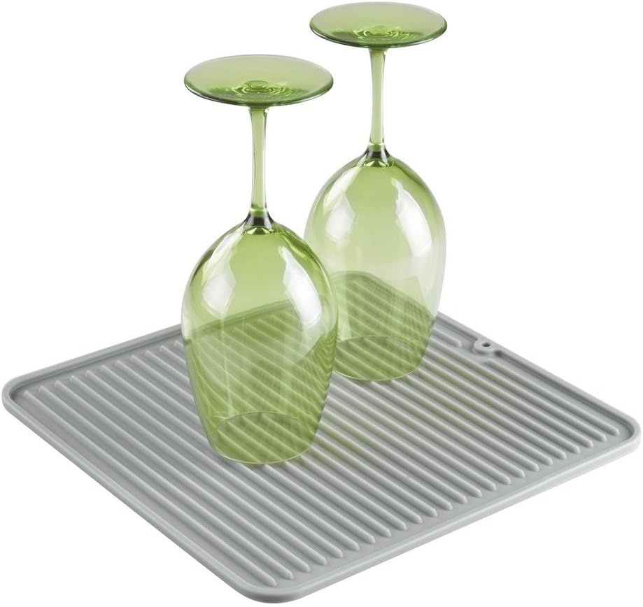 Draining Mat / Trivet, Small, SILICONE , 30,5 x 30,5 cm, Grey