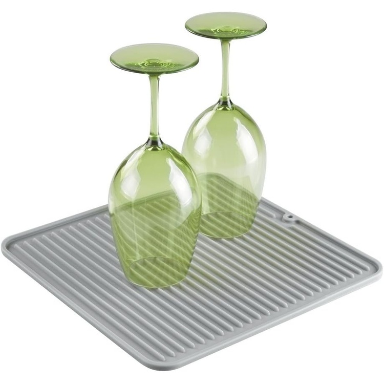 Draining Mat / Trivet, Small, SILICONE , 30,5 x 30,5 cm, Grey