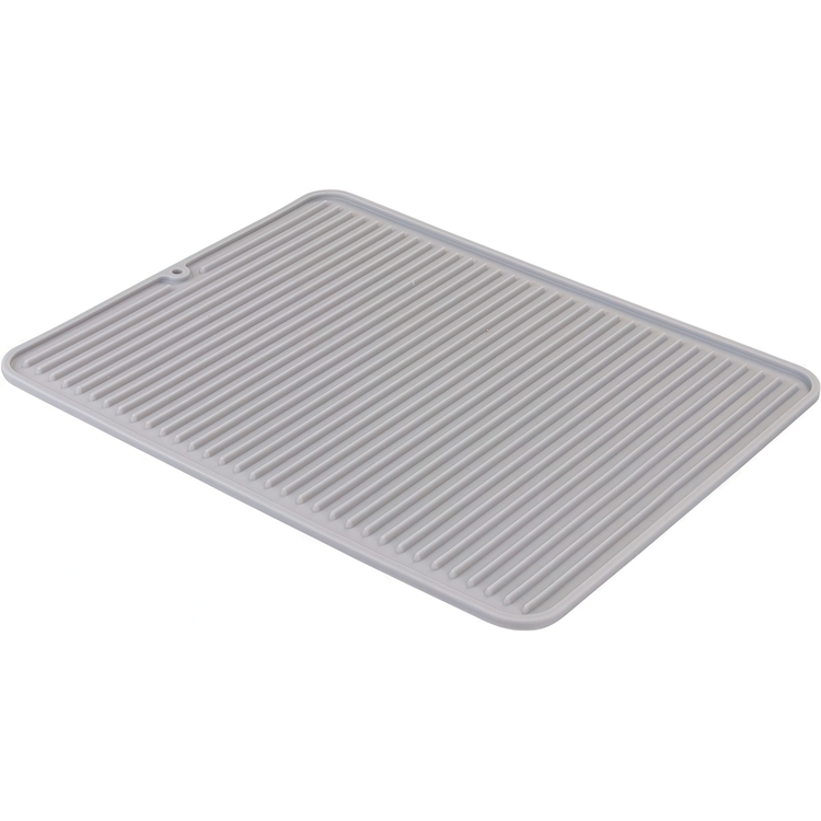 Draining Mat / Trivet, SILICONE , 31,5 x 40,5 cm, Grey