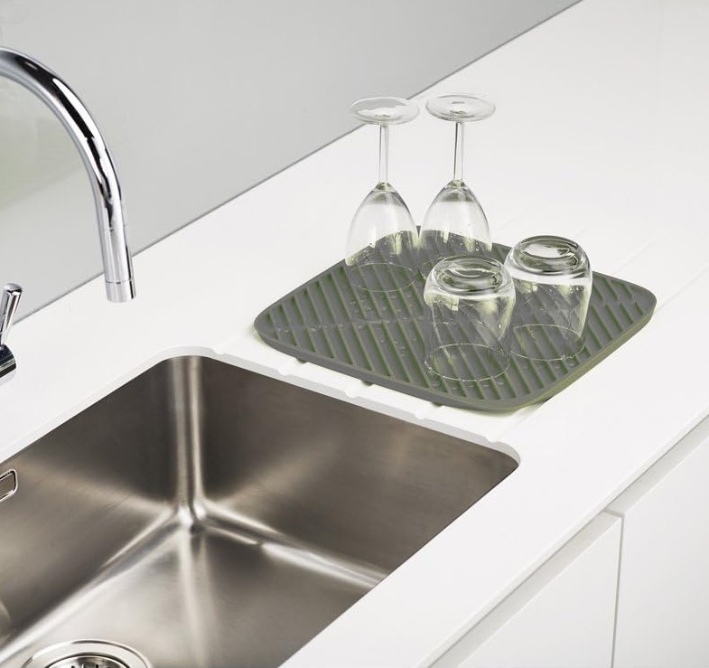 Draining Mat, Folding, FLUME SMALL, 31,5 x 31,5 cm, Joseph Joseph, Dark Grey