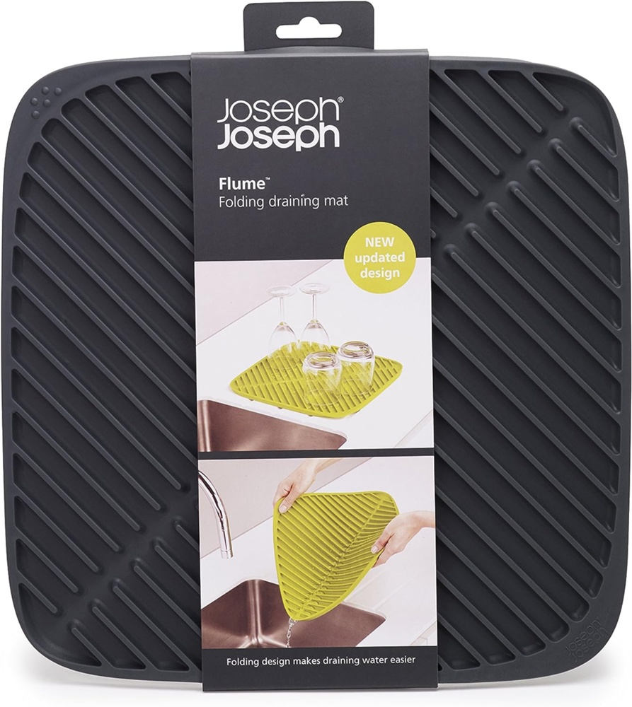 Draining Mat, Folding, FLUME SMALL, 31,5 x 31,5 cm, Joseph Joseph, Dark Grey