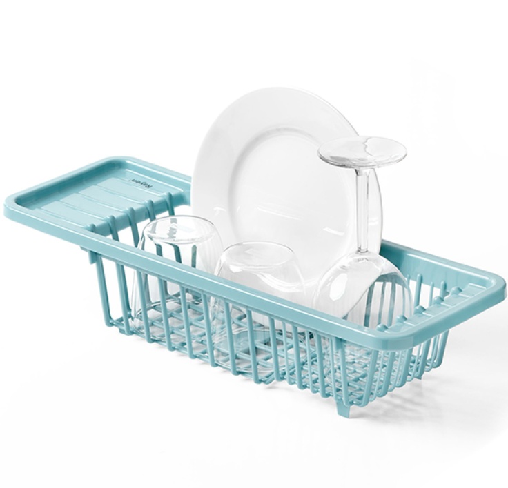 Dish rack, COMPACT MINI, 45,5 x 16 x H 10 cm, Turquoise