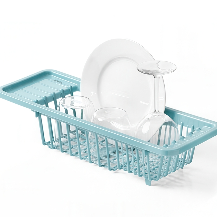 Dish rack, COMPACT MINI, 45,5 x 16 x H 10 cm, Turquoise