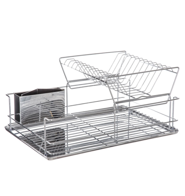 Dish Rack, in stainless steel, INOX, 47 x 33 x H 23 cm, Silver