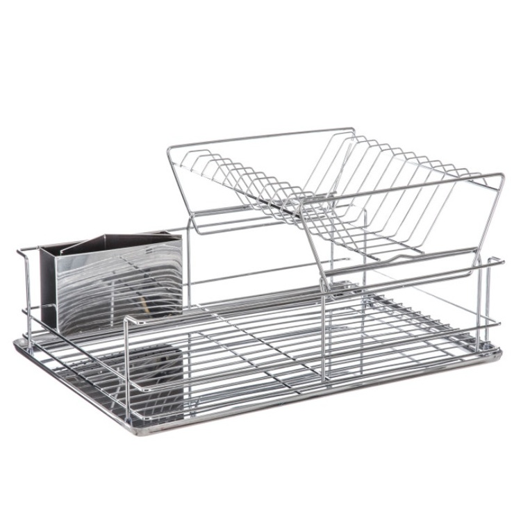 Dish Rack, in stainless steel, INOX, 47 x 33 x H 23 cm, Silver