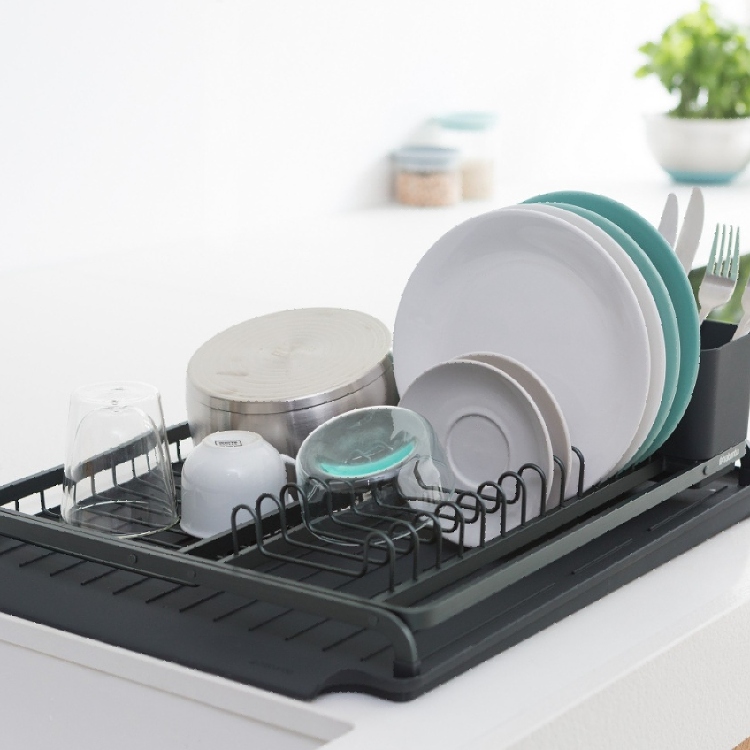Dish rack with cutlery basket, Brabantia