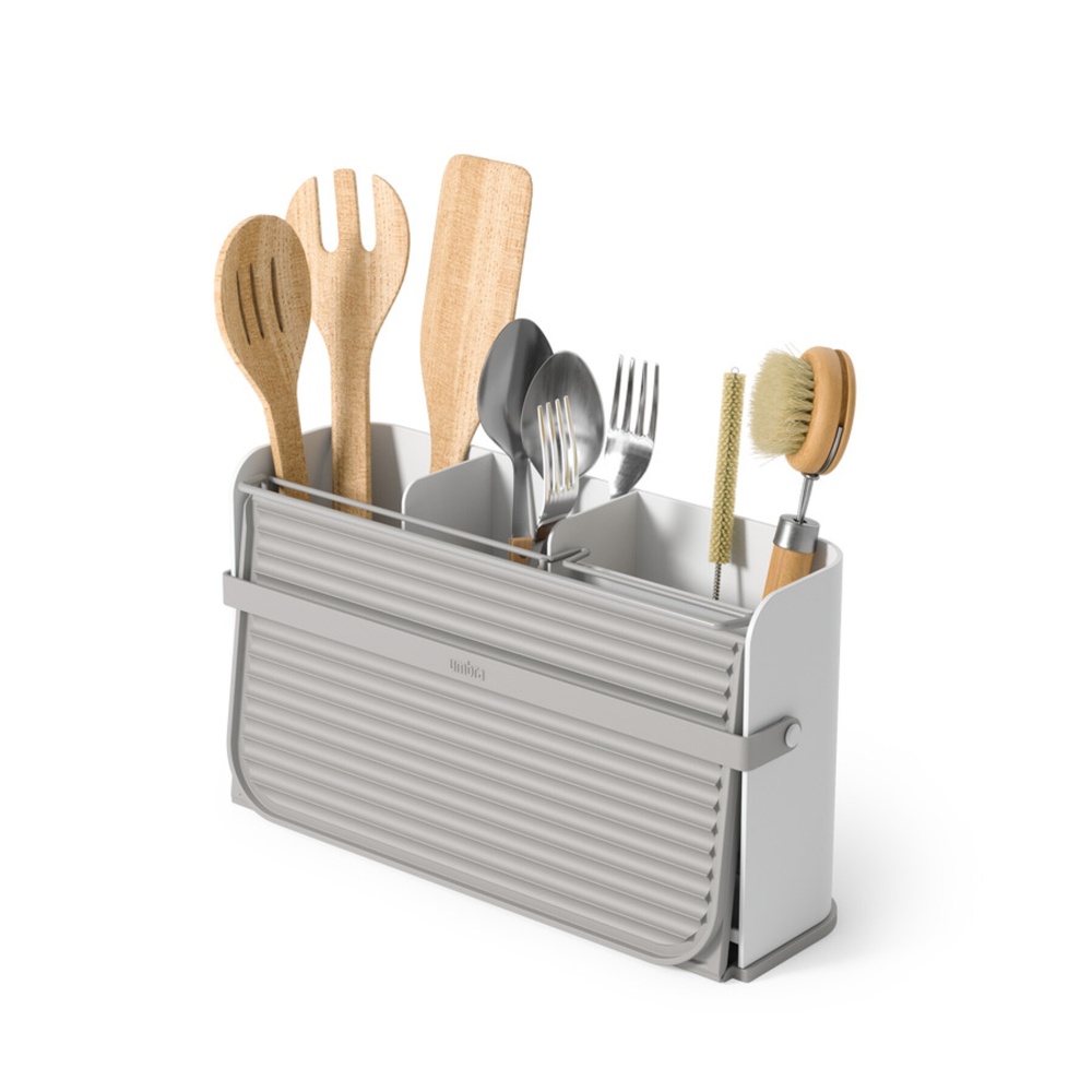 Dish Rack, Space Saving, SLING DISH RACK, Umbra, Grey / White