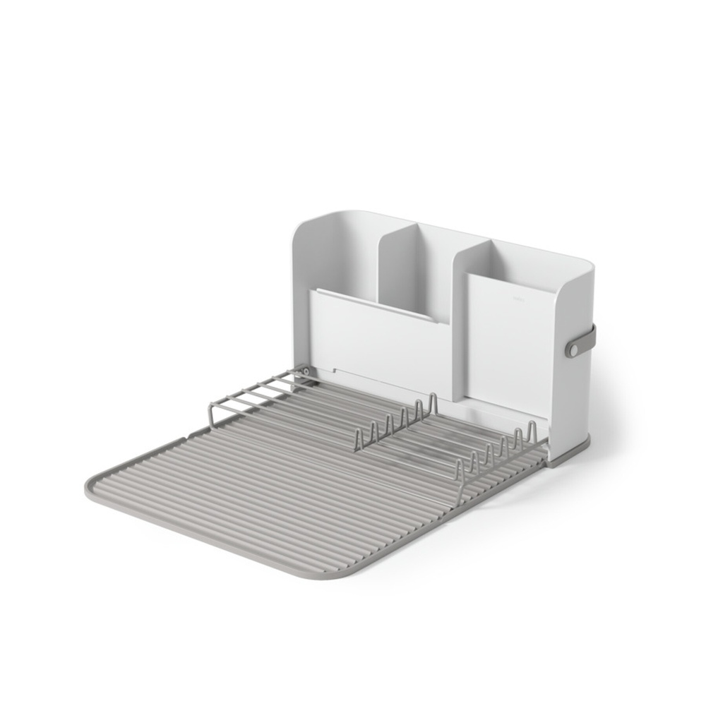 Dish Rack, Space Saving, SLING DISH RACK, Umbra, Grey / White