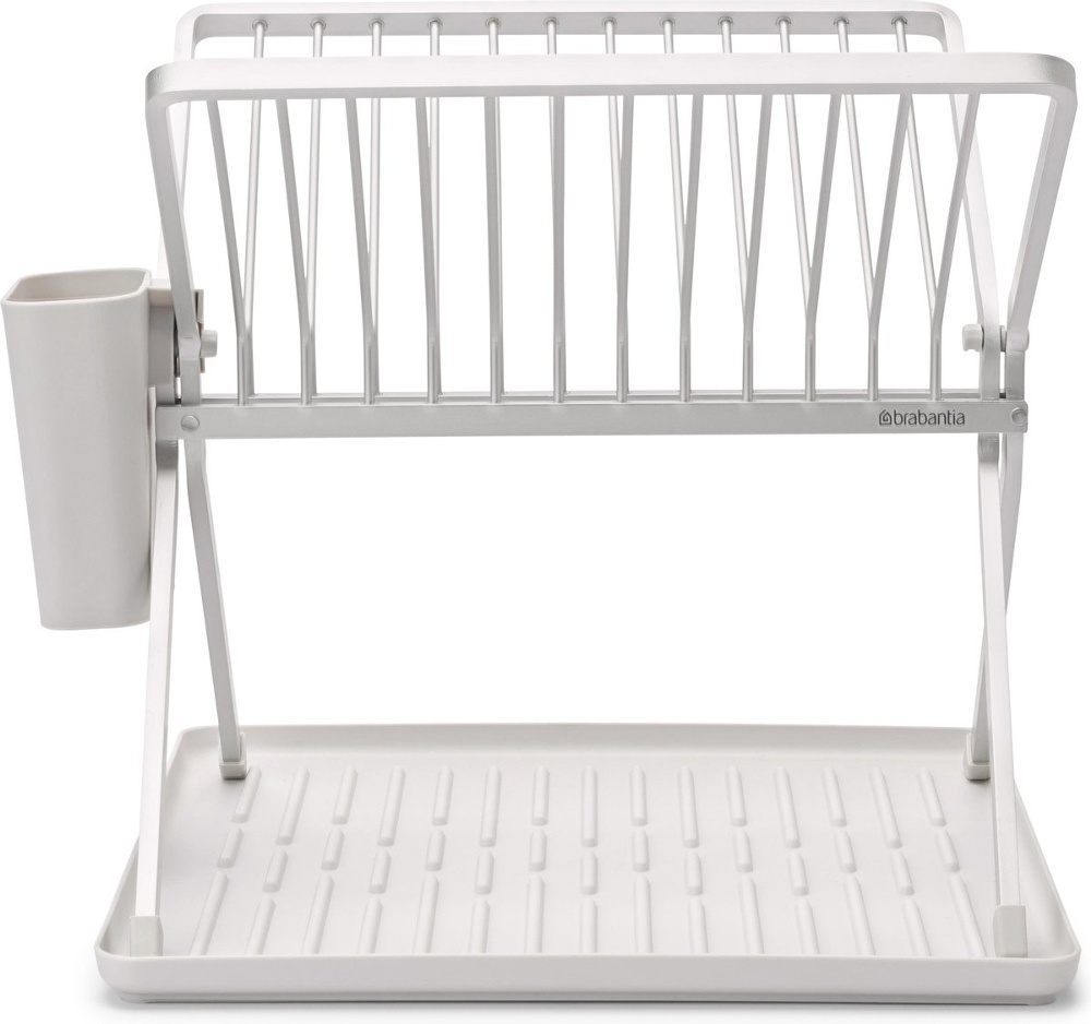 Dish Rack, BRABANTIA COMPACT FOLDABLE DISH RACK, 33 x 37 x H 31,5 cm, Light Grey
