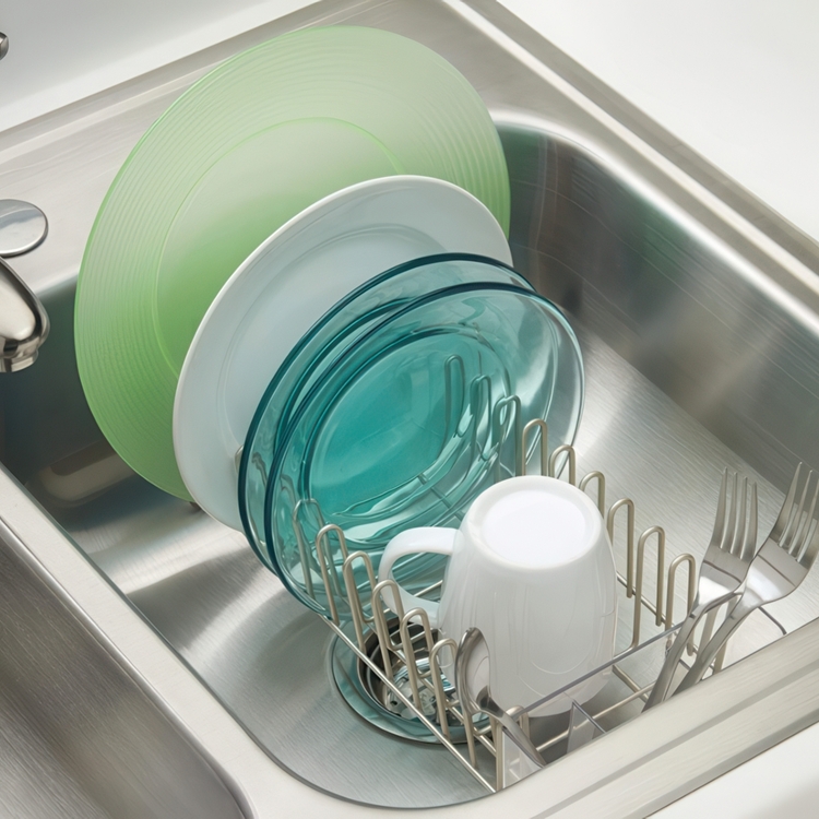Dish rack, Compact, ID CLASSICO DRAINER, 30,5 x 13,5 x H10 cm, Silver