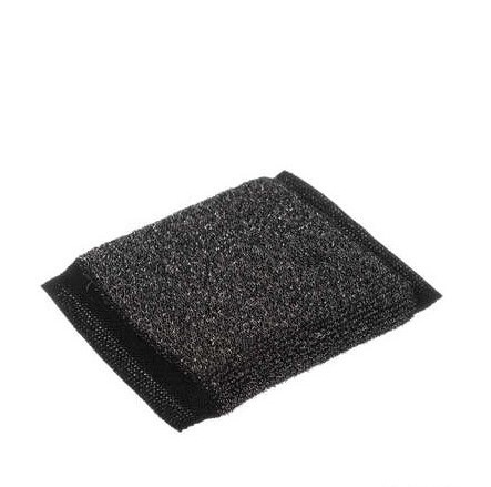 Scrubbing Sponges, Set of 3, ÉPONGES EN INOX, 10 x 9 cm, Black