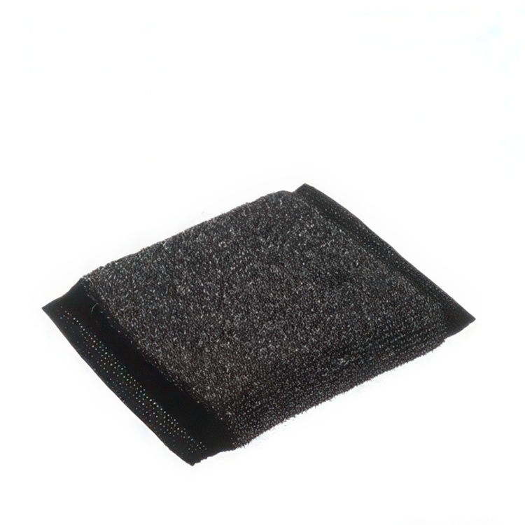 Scrubbing Sponges, Set of 3, ÉPONGES EN INOX, 10 x 9 cm, Black