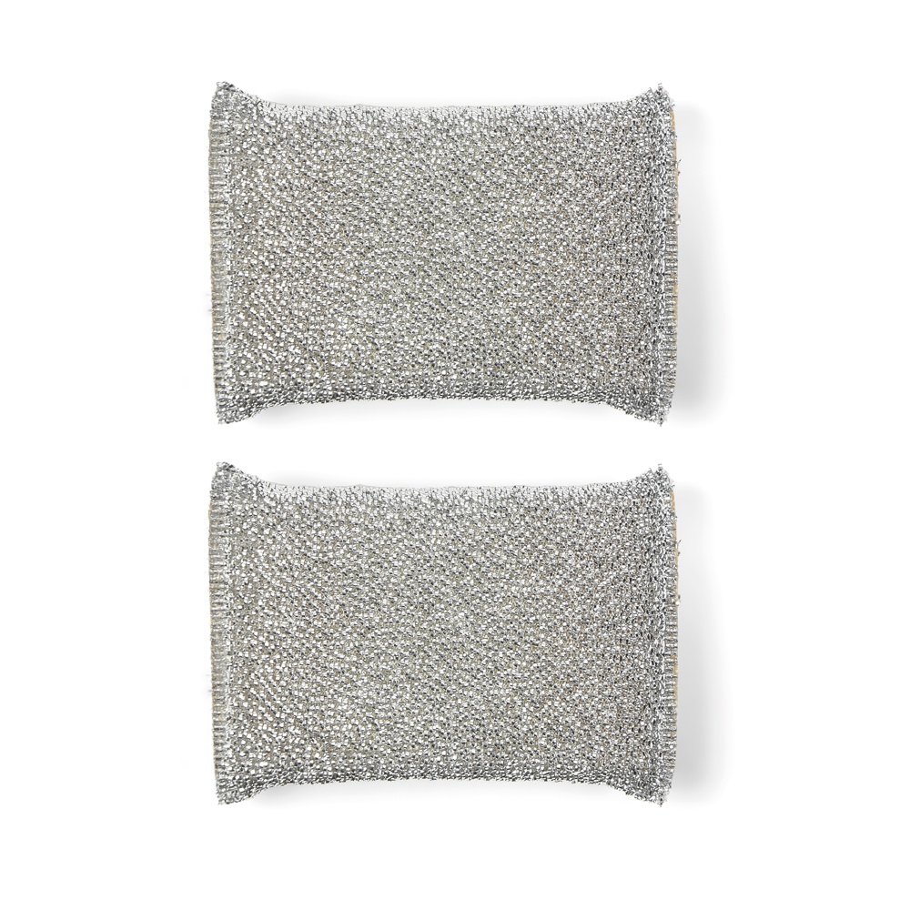 Sponges, Set of 2, RAYEN SOFT PADS, 13 x 8,5 cm, Silver