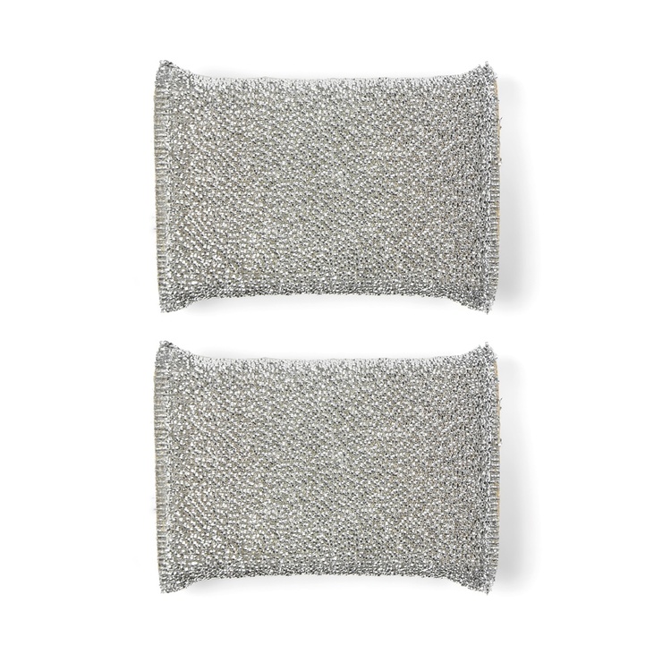 Sponges, Set of 2, RAYEN SOFT PADS, 13 x 8,5 cm, Silver