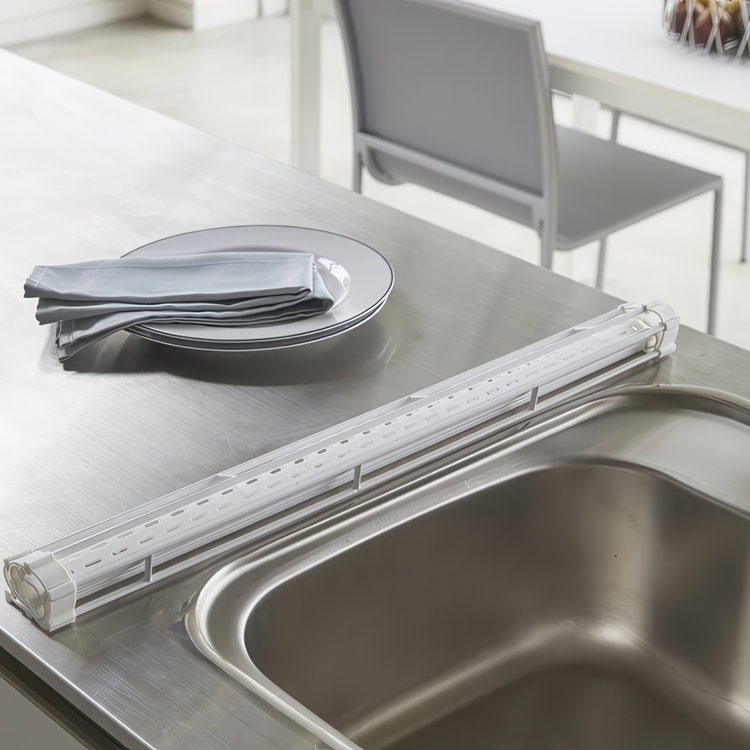 Draining Mat, TOWER FOLDABLE DRAINER, 42 x 26 x H 0,8 cm, Yamazaki, White