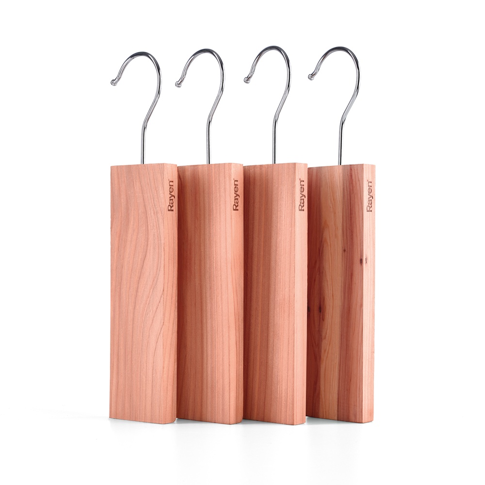 Cederwood fragrance blocks, Set of 4, LARGE HANG UPS, 4,5 x H 24 cm, Nature