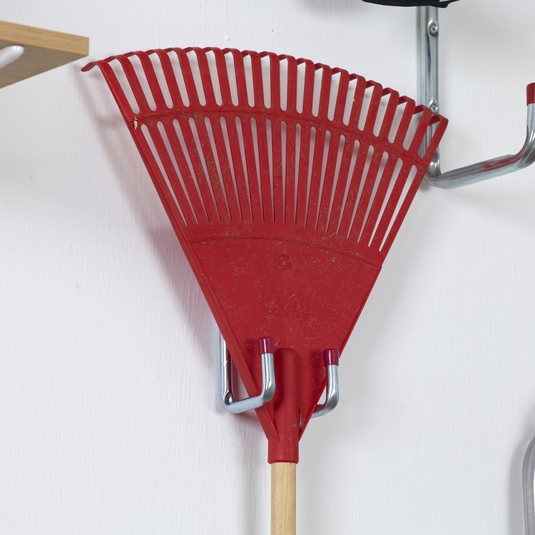 Utility hook, bent, 7cm, HABO 8527, Silver / Red