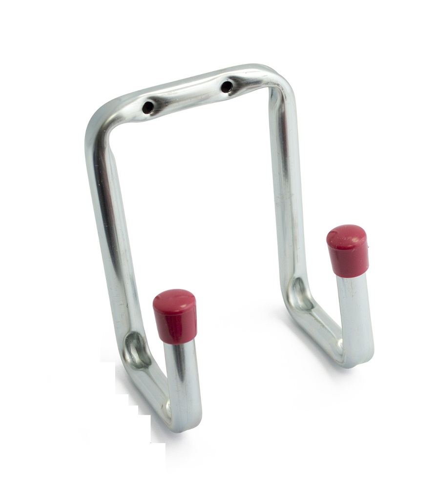 Utility hook, bent, 7cm, HABO 8527, Silver / Red