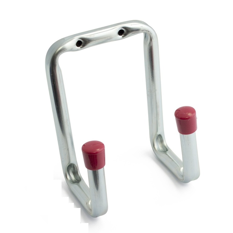 Utility hook, bent, 7cm, HABO 8527, Silver / Red