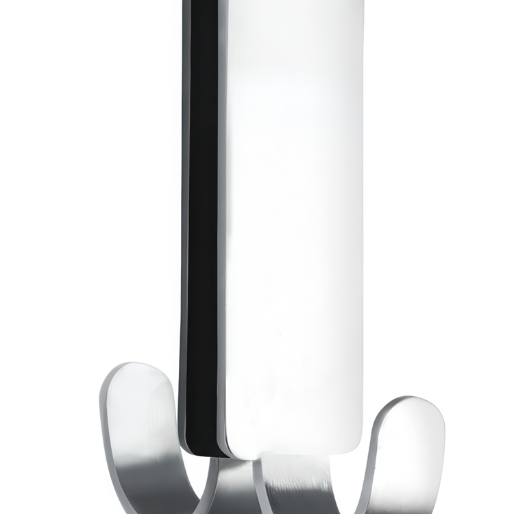 Double hook for shower walls, 8 mm, VIESTE, Matt Stainless Steel