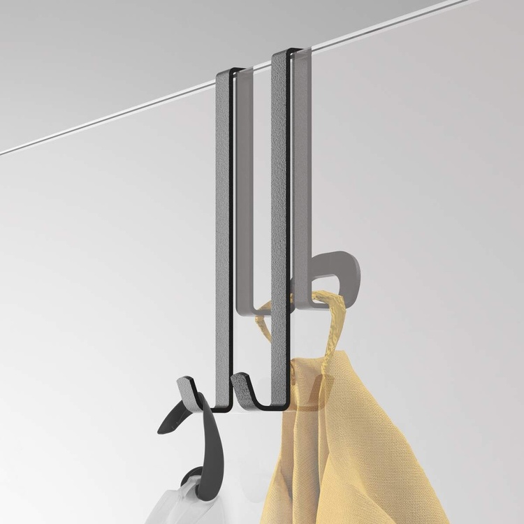 Double hook for shower walls, 8 mm, ORIGIN LAVA, Black